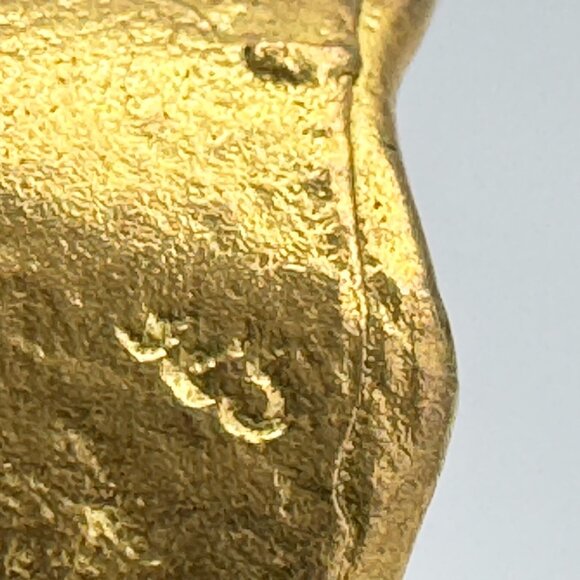 Silver Gold Vermeil Adjustable Hamsa Statement Ring Pink Textile Crystal Accent - Picture 7 of 12